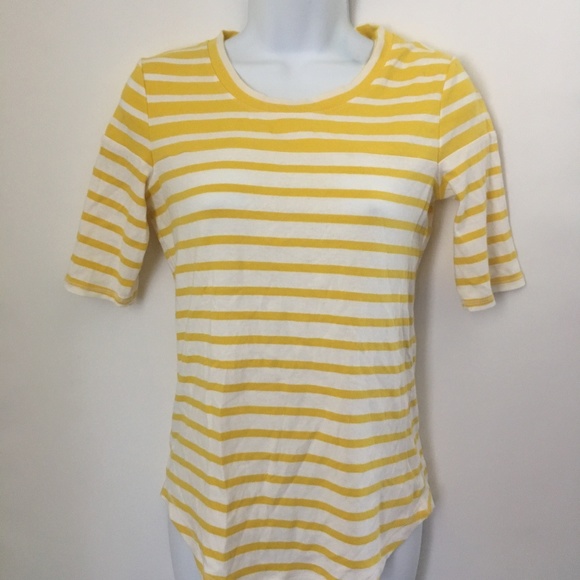 Banana Republic Tops - Banana Republic Women Yellow Stripe Top Size Small